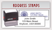 Self-Inking Address Rubber Stamps