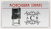 Personalized Monogram Rubber Self Inking Stamps